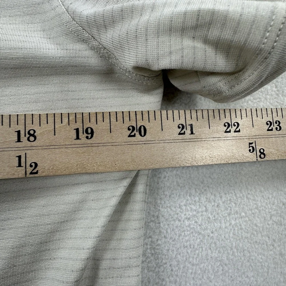 Lululemon Polo Shirt Mens Large Light Gray Stripe Evolution Golf Performance - Picture 7 of 9